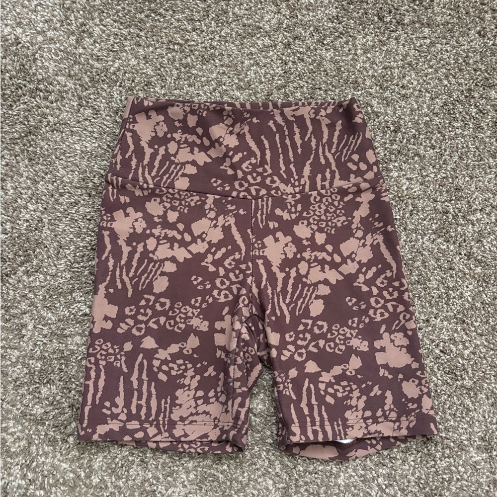 SKATIE Brown Patterned Workout Shorts